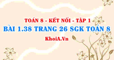 Bài 1.38 trang 26 SGK Toán 8 tập 1 Kết nối tri thức